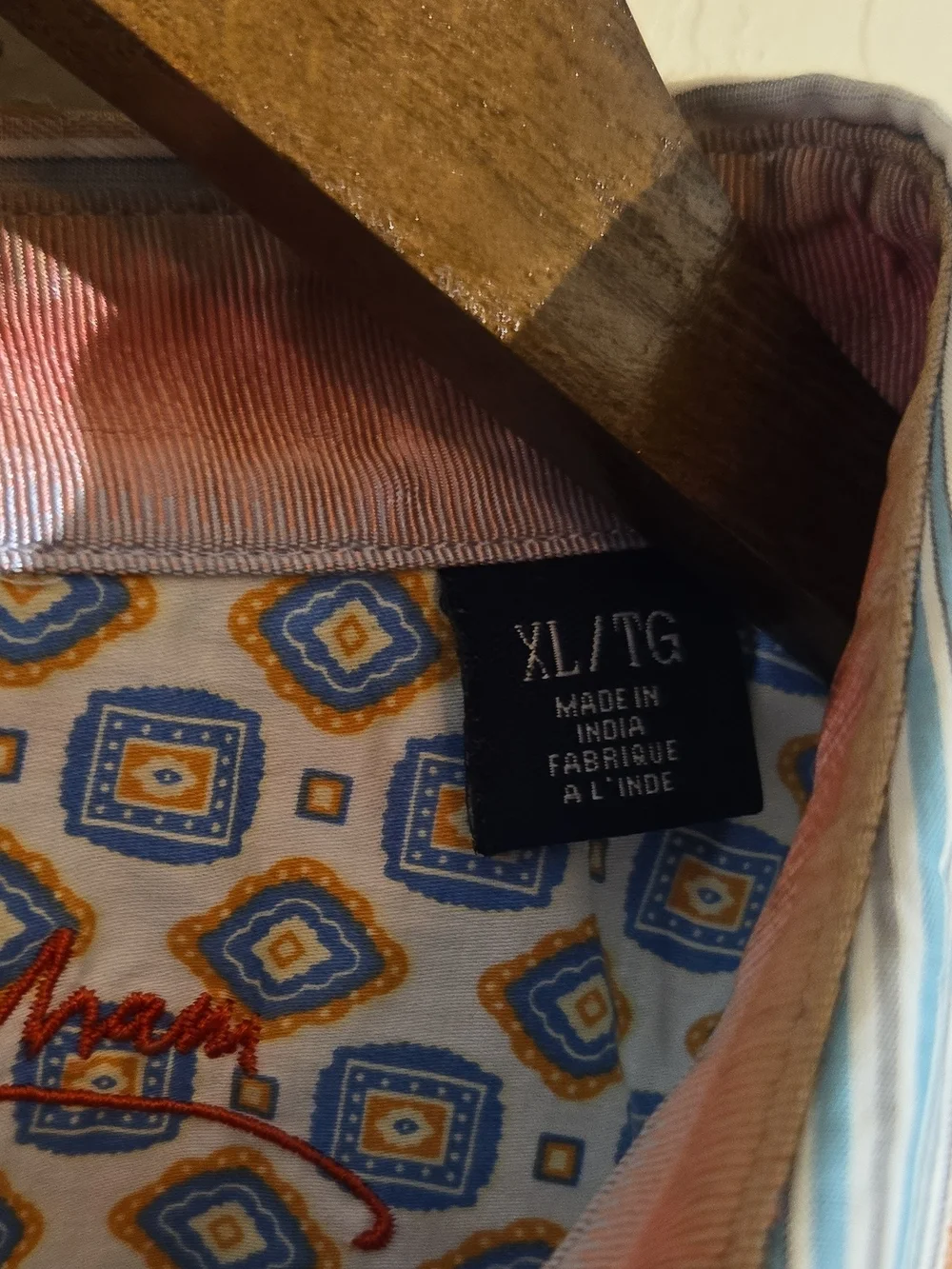 Robert Graham Striped Button-Down Shirt in Blue and Orange